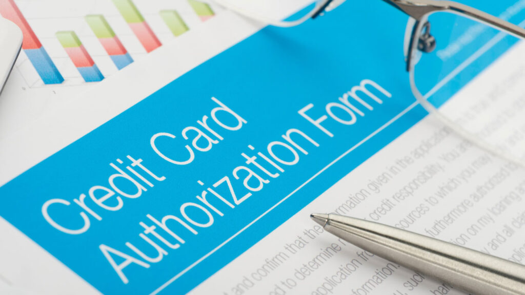 credit card authorization form for credit card chargeback